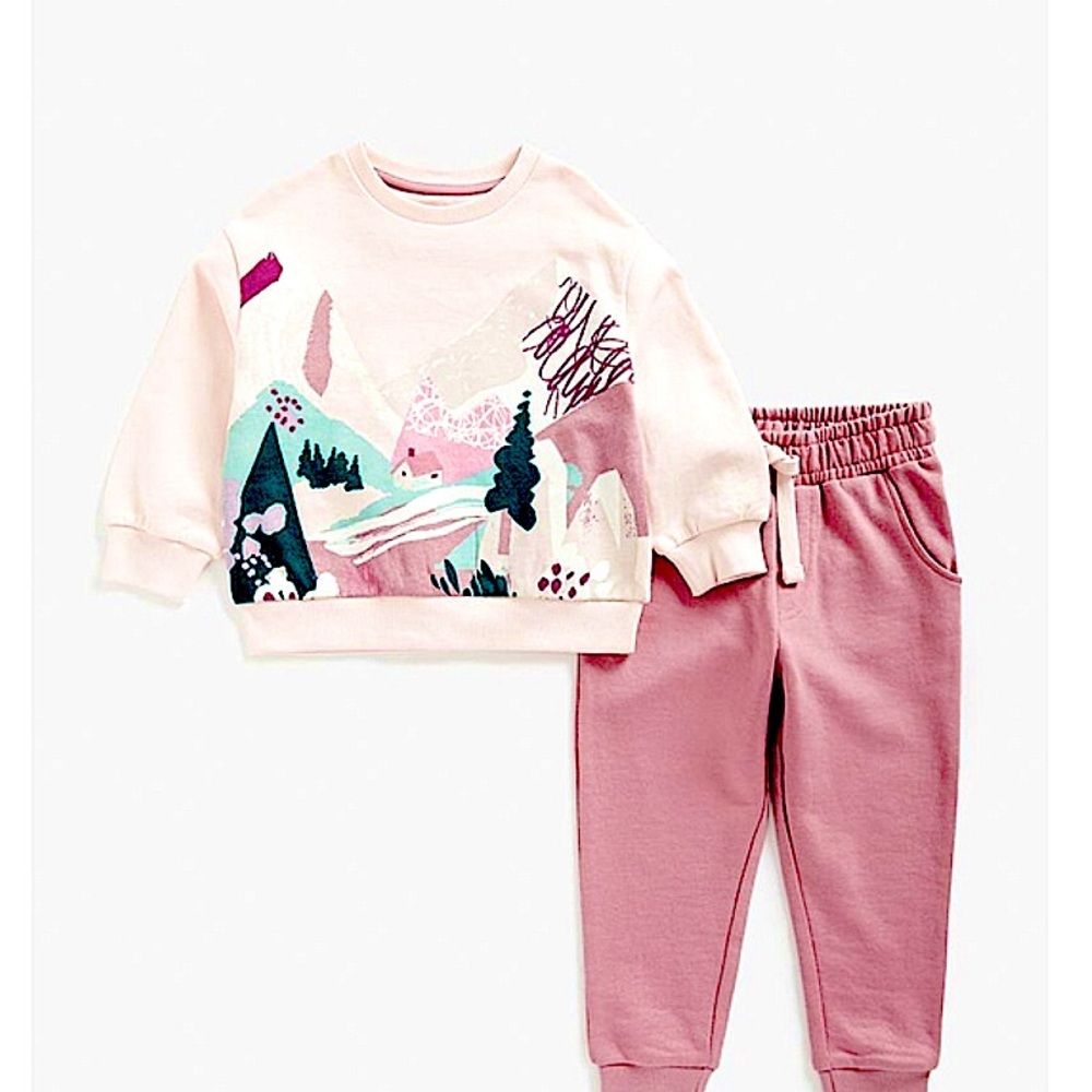 Mothercare- 2-piece outfit set- Joggers and Jersey Long sleeves -Toddler 3-4 Yrs